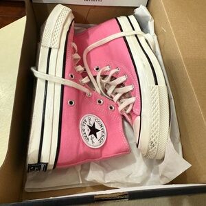Converse Pink Canvas High-Tops